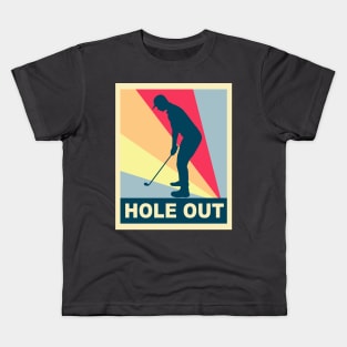 hole out of golf retro Kids T-Shirt